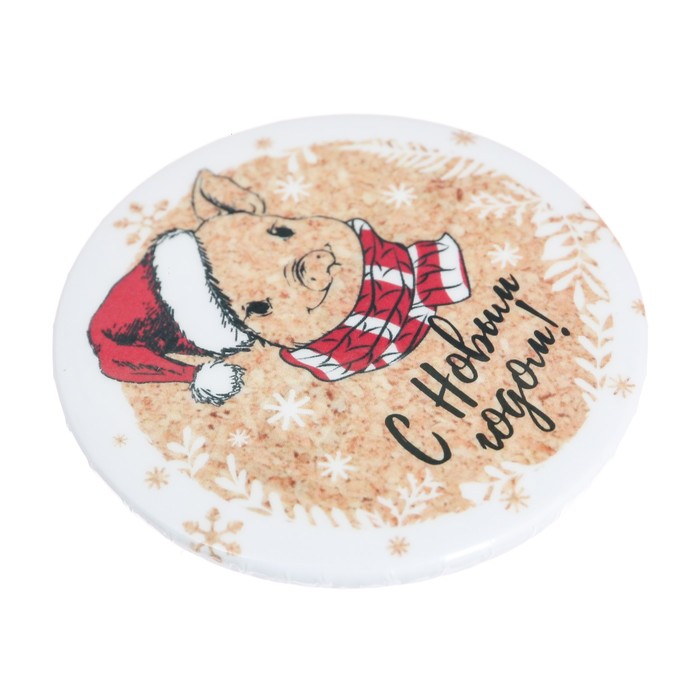 Значок закатной "С Новым годом"