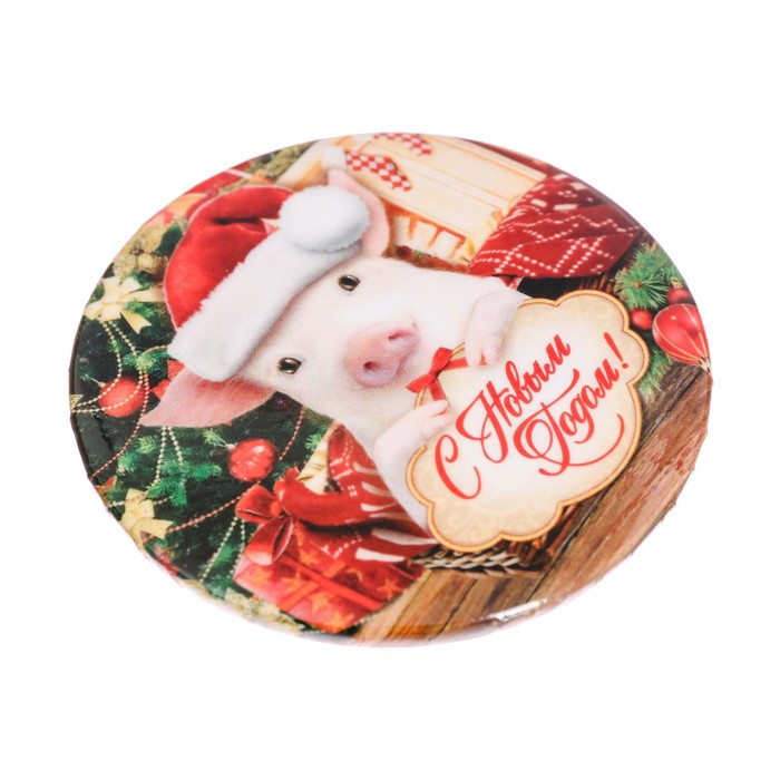 Значок закатной "С Новым годом"