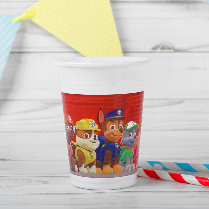 Стаканы пластиковые "Щенячий патруль", набор 8 шт.