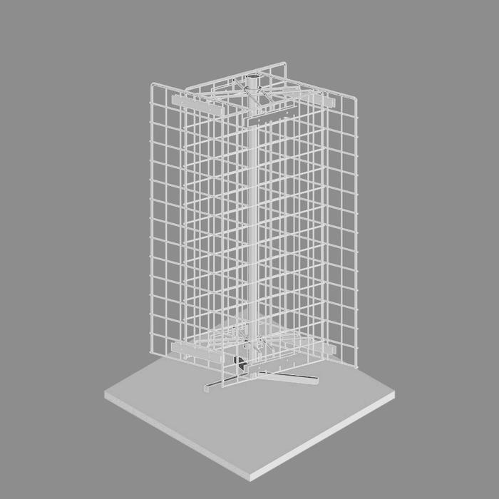 

Сетка-стойка настольная вращающаяся, с сеткой, 4 стороны, 70*35 см, пруток 3 мм, цвет белый