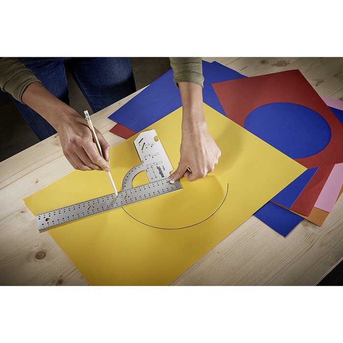 Угольник разметочный Wolfcraft 5205000, многофункциональный, 200х300 мм, 90°