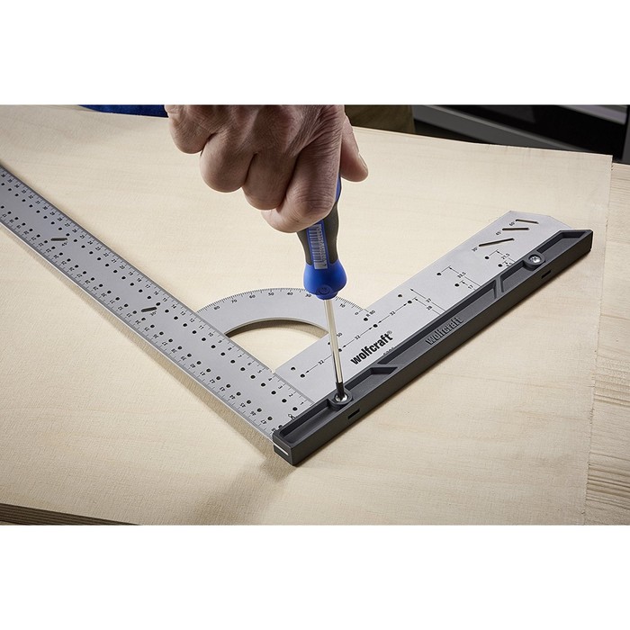 Угольник разметочный Wolfcraft 5205000, многофункциональный, 200х300 мм, 90°