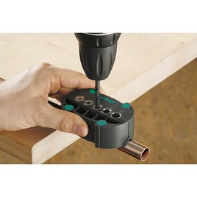 

Кондуктор для сверления Wolfcraft 4685000, d=4,5,6,8,10 мм, V-образный паз