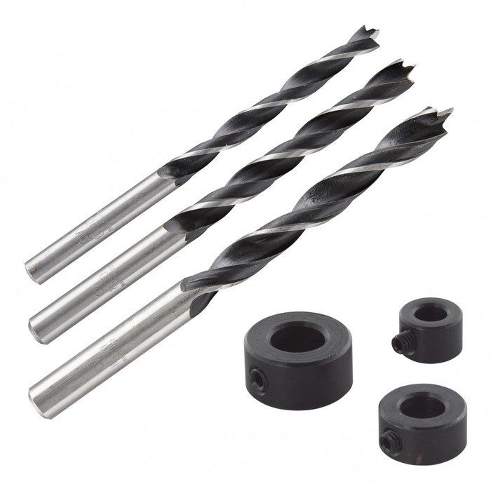 Набор сверл с ограничителем глубины Wolfcraft 2730000, для высверливания гнезд, d=6,8,10мм