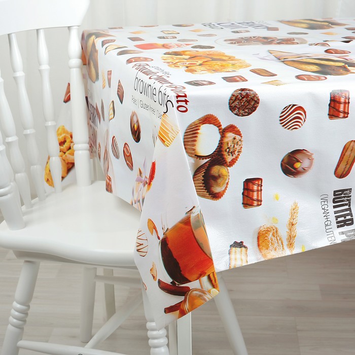 Клеенка столовая на нетканой основе (рулон 20 метров), ширина 137 см, толщина 0,06 мм