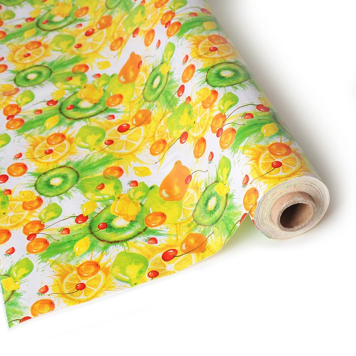 Клеенка столовая на нетканой основе (рулон 20 метров), ширина 137 см, толщина 0,06 мм