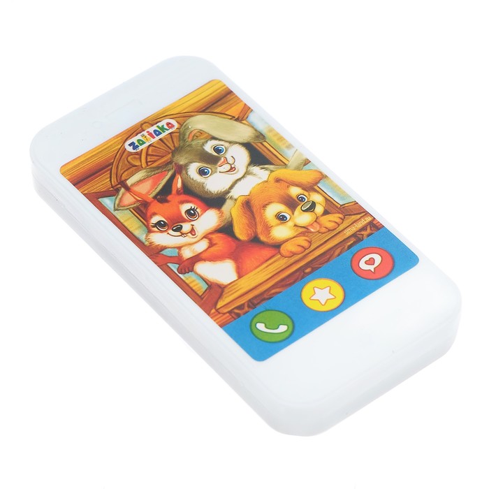 Музыкальный телефон «Забавные друзья», русская озвучка, работает от батареек