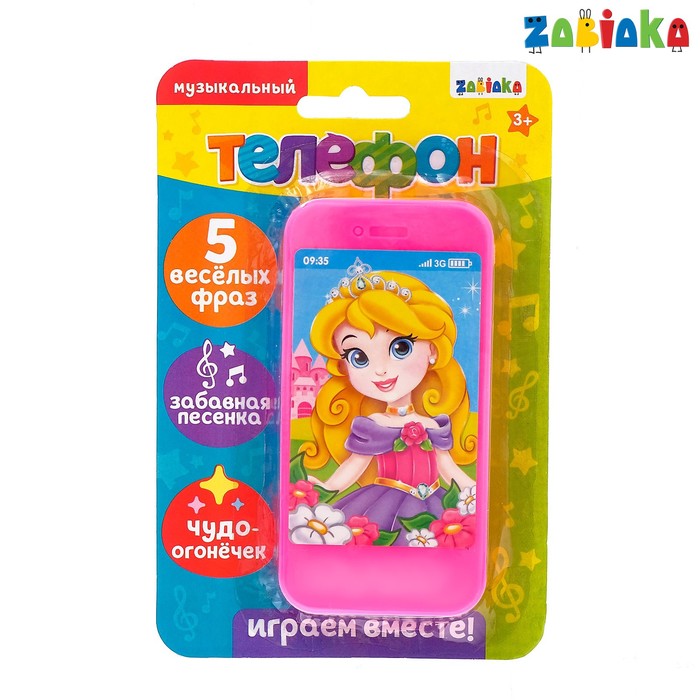Музыкальный телефон «Мышки», русская озвучка, работает от батареек