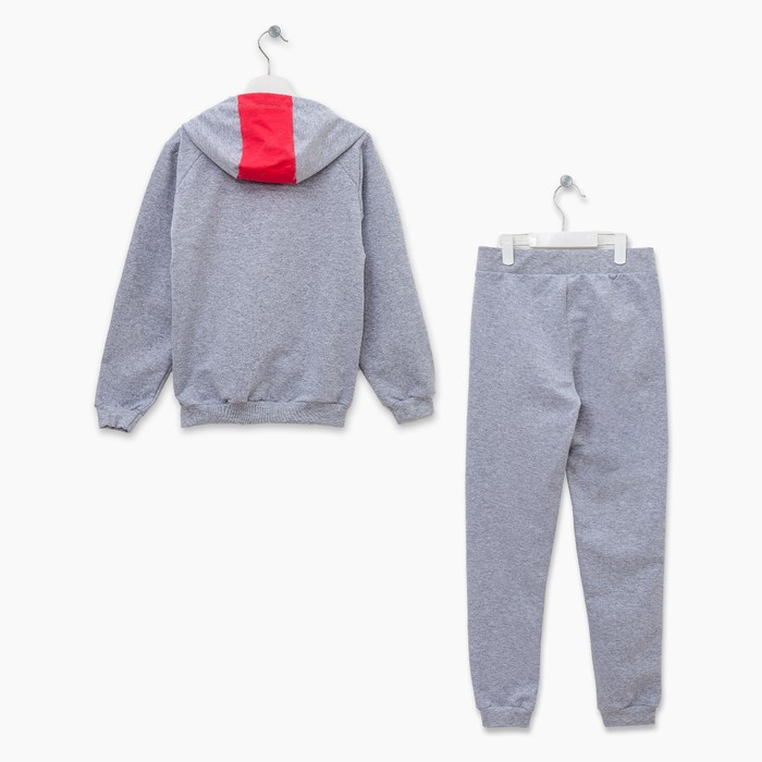 Спортивный костюм для девочки , рост 110 см, цвет розовый/серый