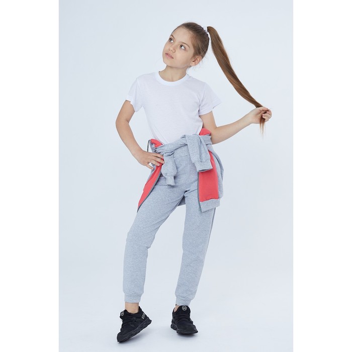 Спортивный костюм для девочки , рост 140 см, цвет розовый/серый