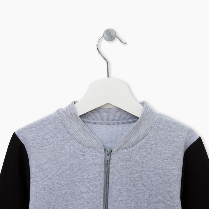 Спортивный костюм для мальчика, рост 122 см, цвет чёрный/серый