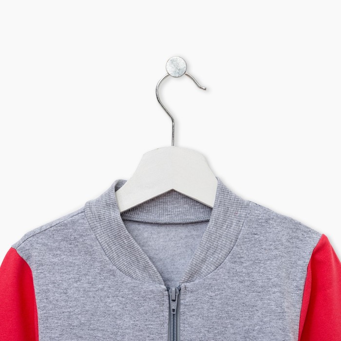 Спортивный костюм для девочки, рост 122 см, цвет розовый/серый