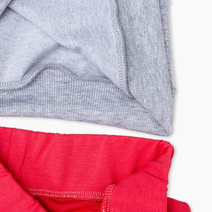 Спортивный костюм для девочки, рост 122 см, цвет розовый/серый