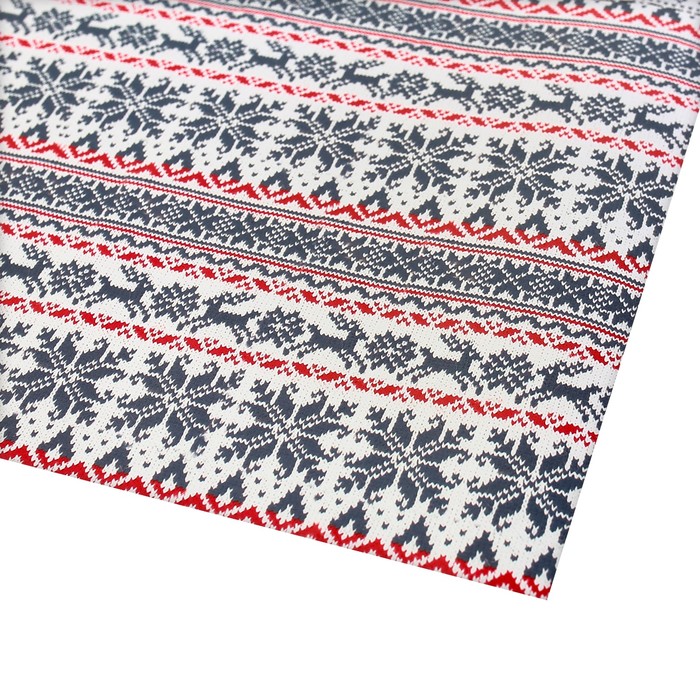 Бумага упаковочная глянцевая «Вязка на свитере», 70 х 100 см