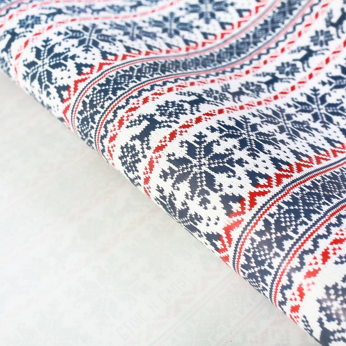 Бумага упаковочная глянцевая «Вязка на свитере», 70 х 100 см