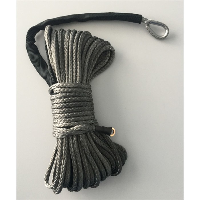 Синтетический трос лебедки для квадроцикла, J-MAX, 5мм x 15м, с коушем