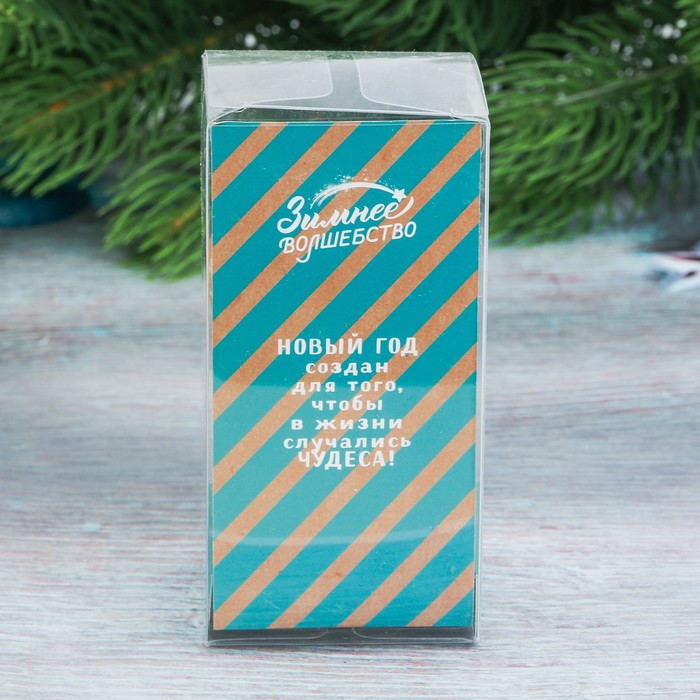 Новогодний декор с пожеланием "Пусть зима принесёт счастье"