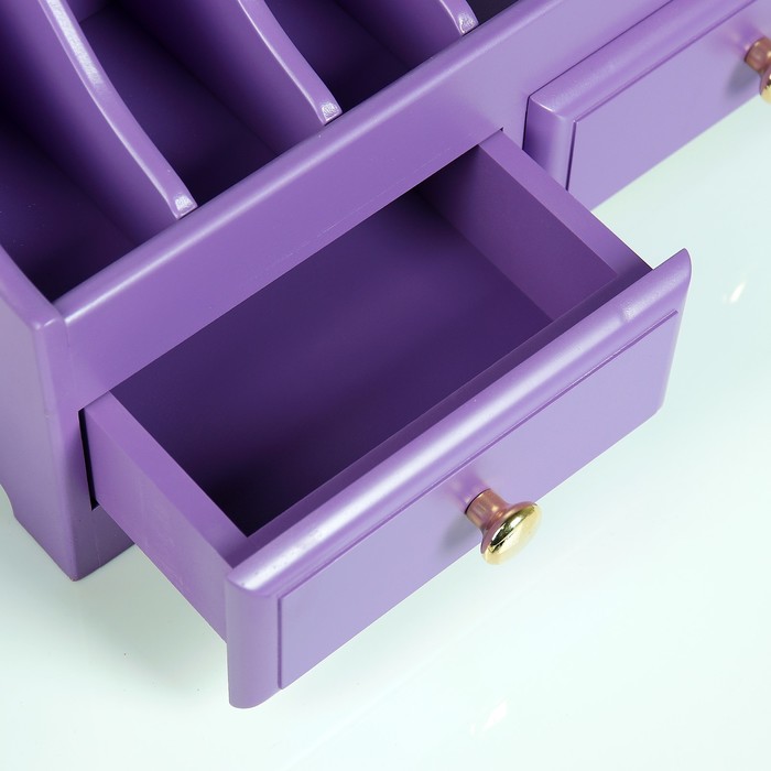 Комодик для косметики с3 ящиками, СИРЕНЕВЫЙ, 60х25х20см