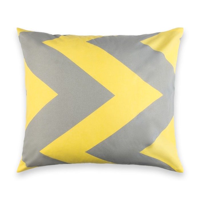 Наволочка "Этель" Жёлтый шеврон 70х70