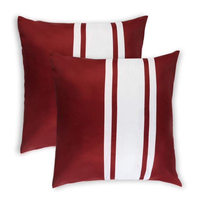 Комплект наволочек "Этель" Дерби (бордовый) 70*70 см,- 2 шт.новосатин, 90%хлопок,10% п/э