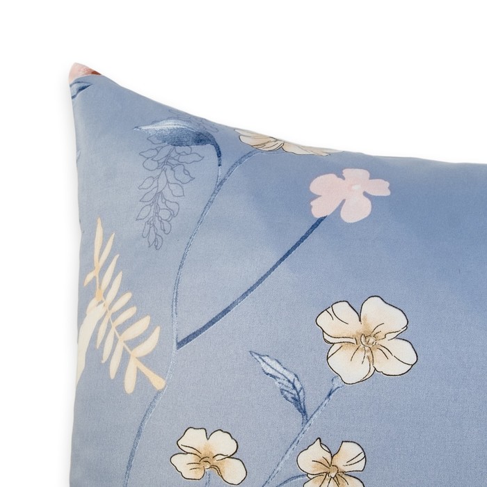 Комплект наволочек "Этель" Ароматный голубой 70*70 см- 2 шт.,новосатин, 90%хлопок,10% п/э