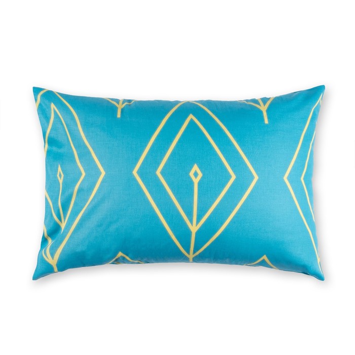 Наволочка "Этель" Бирюзовый лепесток 100% хлопок, поплин, 125 г/м²