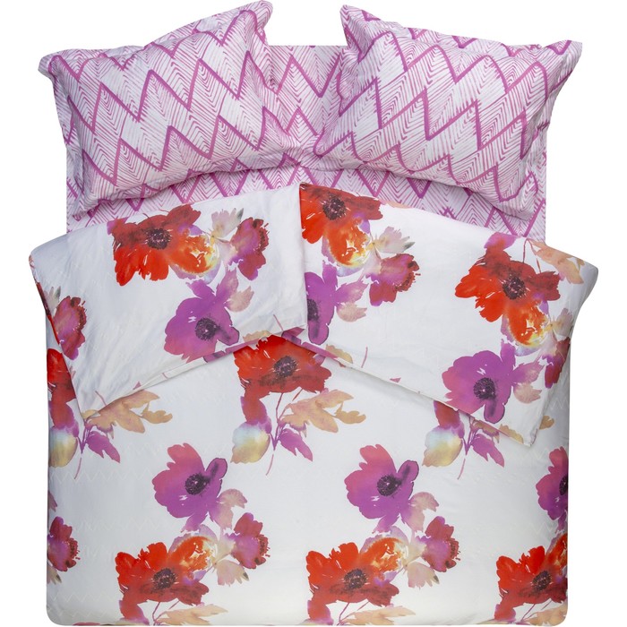 КПБ евро "Цветочный карнавал", 240х260 см, 200х220 см, 50х70 см-2 шт., ранфорс 118 г/м2
