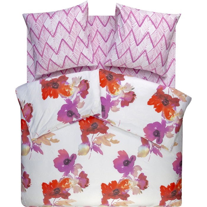 КПБ евро "Цветочный карнавал", 240х260 см, 200х220 см, 70х70 см-2 шт., ранфорс 118 г/м2