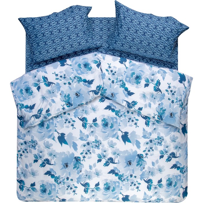 КПБ 2 сп "Тёмная ночь", 240х260 см, 180х215 см, 50х70 см-2 шт., ранфорс 118 г/м2