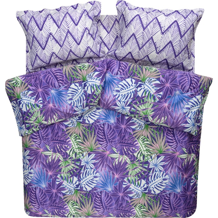 КПБ евро "Виолетта", 240х260 см, 200х220 см, 50х70 см-2 шт., ранфорс 118 г/м2