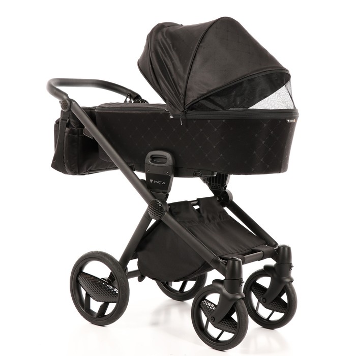 Коляска детская 3 в 1 INVICTUS V-PRINT-05 (чёрный)