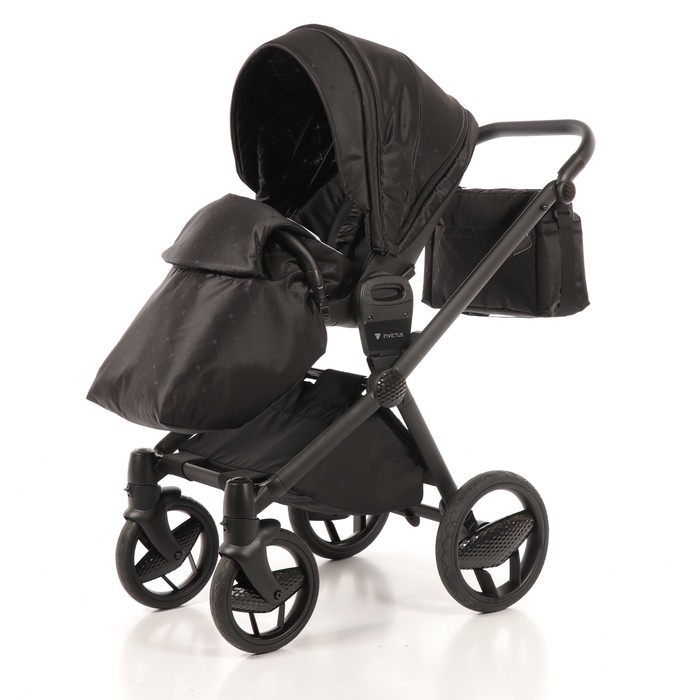 Коляска детская 3 в 1 INVICTUS V-PRINT-05 (чёрный)