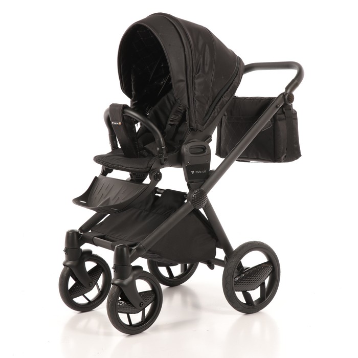 Коляска детская 3 в 1 INVICTUS V-PRINT-05 (чёрный)