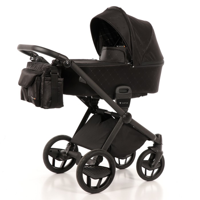 Коляска детская 3 в 1 INVICTUS V-PRINT-05 (чёрный)