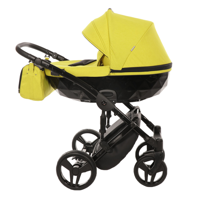 Коляска детская 3 в 1 JUNAMA DIAMOND JD-02 (жёлтый/чёрный короб)