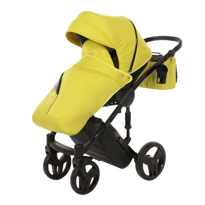 Коляска детская 3 в 1 JUNAMA DIAMOND JD-02 (жёлтый/чёрный короб)