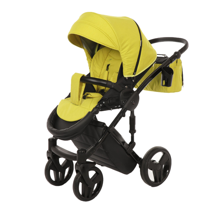 Коляска детская 3 в 1 JUNAMA DIAMOND JD-02 (жёлтый/чёрный короб)