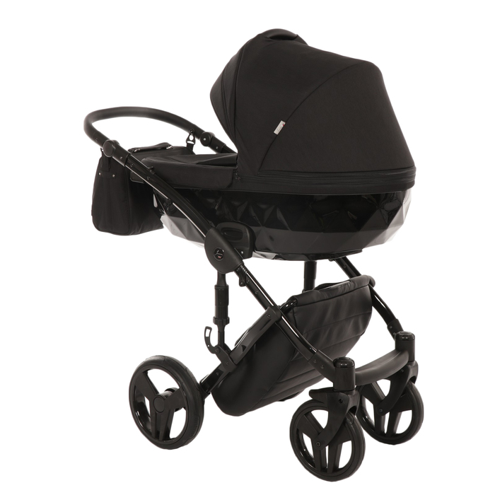 Коляска детская 3 в 1 JUNAMA DIAMOND JD-05 (чёрный/чёрный короб)