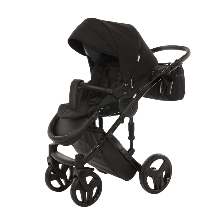 Коляска детская 3 в 1 JUNAMA DIAMOND JD-05 (чёрный/чёрный короб)