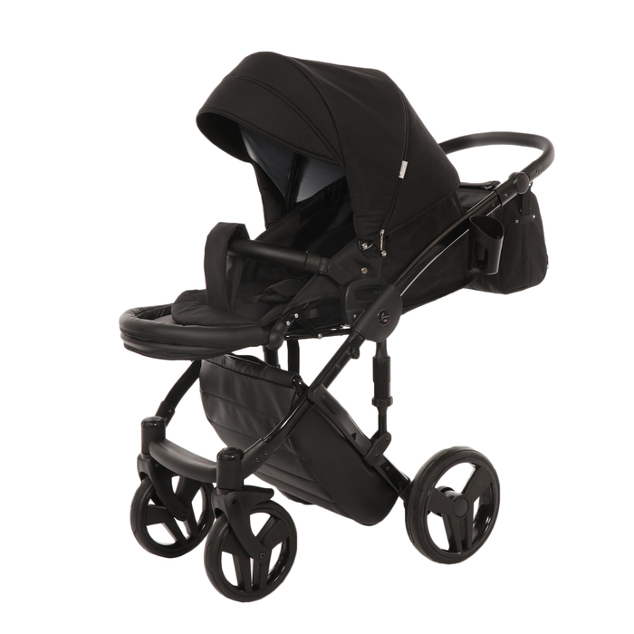 Коляска детская 3 в 1 JUNAMA DIAMOND JD-05 (чёрный/чёрный короб)