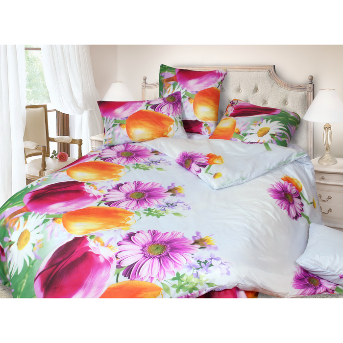 КПБ Дуэт арт.1421, 147х215см 2шт, 200х217см, 70х70 см 2шт, 60 г/м, пэ100%