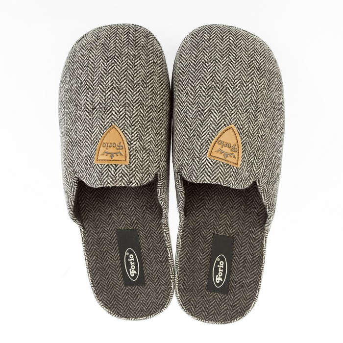 Тапочки мужские Forio арт. 134-6094, цвет светло-серый, размер 44