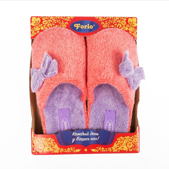 Тапочки женские Forio арт. 135-7053, цвет розовый, размер 37