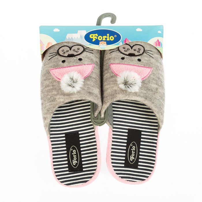 Тапочки детские Forio арт. 138-7163, цвет серый, размер 32