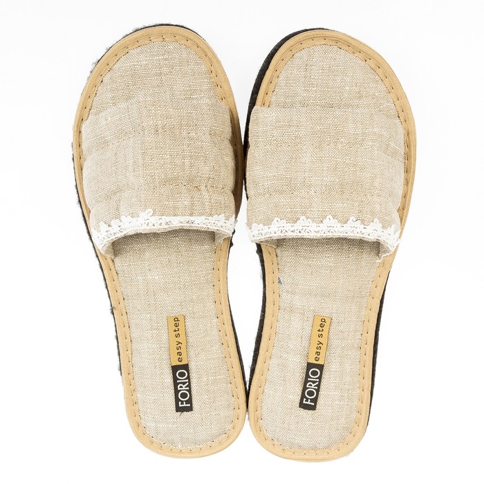 Туфли комнатные женские Forio арт. 125-6754 Ф, цвет бежевый, размер 38/39
