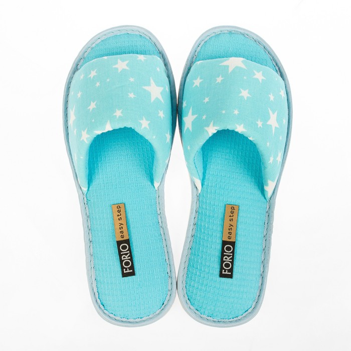 Тапки женские Forio арт. 125-8148 Ф, цвет голубой, размер 38/39