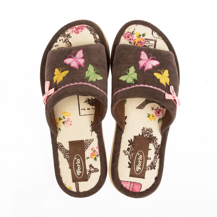 Тапочки женские Forio арт. 125-8027 Д, цвет коричневый, размер 37