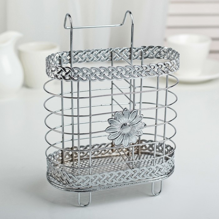 Сушилка для столовых приборов 15х8,5х20 см, овальная