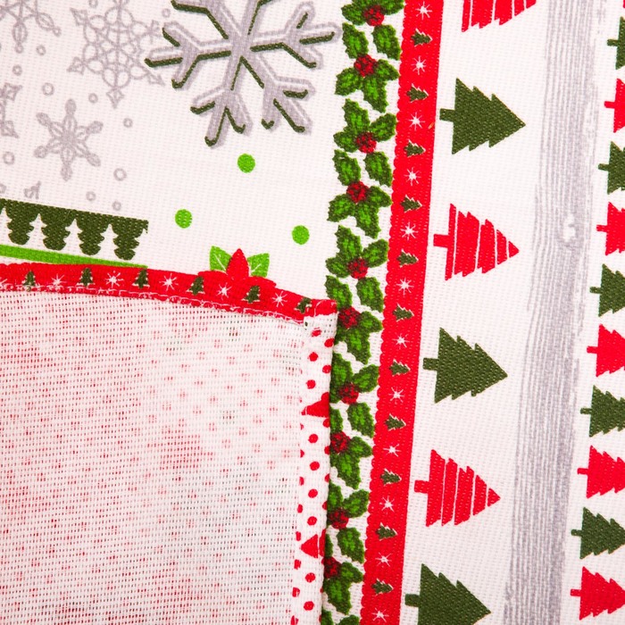 Полотенце рогожка набивная "Новогодний пэчворк" 45х60 см, 160 г/м2,хлопок 100%