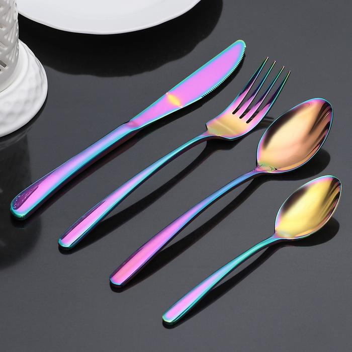 Набор столовых приборов "Эсквайр. Неон", 4 предмета